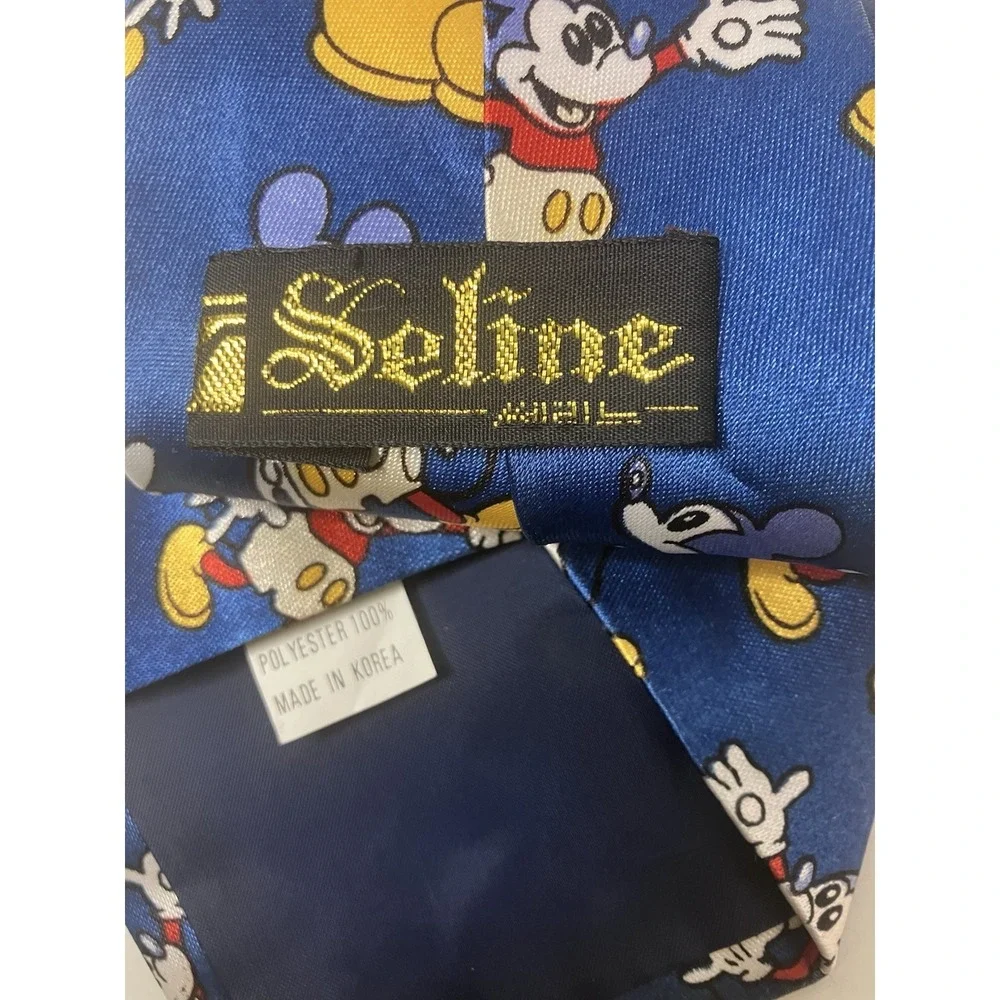 Vintage Seline Retro‎ Mickey Mouse Classic Blue Neck Tie Vintage Disneycore